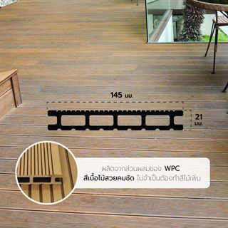 GREAT WOOD ไม้พื้นเทียมลายไม้ K21-145E-Y ขนาด 21x145x2800มม.Yellow Oak