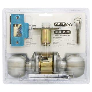 COLT LITE ลูกบิดห้องทั่วไป จานเล็ก สเตนเลส-201 รุ่น K587 SS สีสเตนเลส