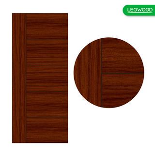 LEOWOOD ประตูปิดผิวเมลามีน iDoor รุ่น S4-06 ขนาด 80x200 ซม. สีมะฮอกกานี