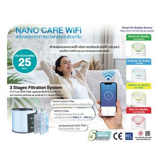 MAZUMA เครื่องฟอกอากาศ NANO CARE WiFi สีขาว