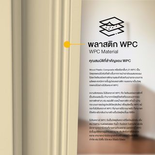 WELLINGTAN วงกบประตู WPC WPCDF-4-3 80x200ซม. NATURAL