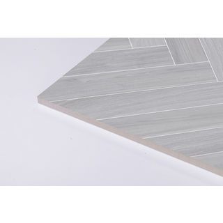 Marbella กระเบื้องพอร์ซเลน 60x60 ซม. รุ่น แฮริ่งโบน วูด เทา TSJCM304274-2306-B Gloss  (4P)