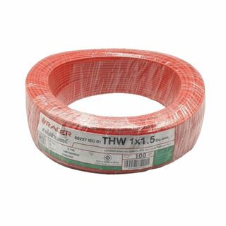 Racer สายไฟ THW 1x1.5 ตร.มม. 100 m. สีแดง