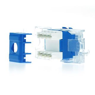 LINK  หัวแลนตัวเมีย RJ45 Blue Jack CAT5E รุ่น US-1005STF สีฟ้า