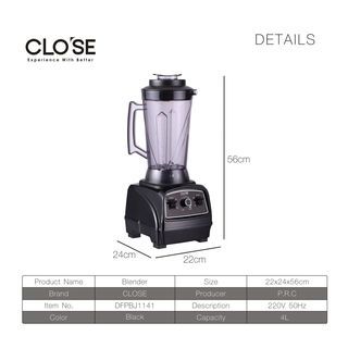 CLOSE เครื่องปั่นอเนกประสงค์ ความจุ 4 ลิตร รุ่น DFPBJ1141 สีดำ