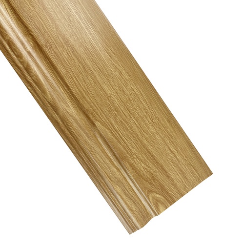 GREAT WOOD ไม้บัวล่าง PVC รุ่น SKG017 90x9x3000 มม. ไม้โอ๊คสีเหลือง