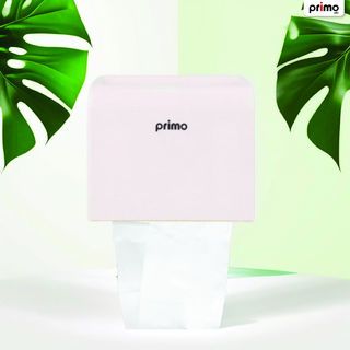 Primo กล่องใส่กระดาษชำระม้วนเล็ก พร้้อมที่วางสิ่งของ รุ่น BCQ09   สีขาว