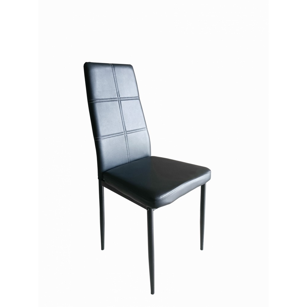 Delicato เก้าอี้ทานอาหาร SDT-125A 42x50x98ซม. หุ้มหนัง PU สีดำ