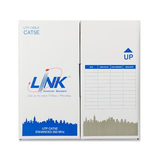 LINK สายแลน CAT5E UTP  Enhanced CABLE รุ่น US-9015LSZH 305เมตร สีขาว