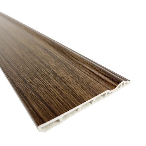 GREAT WOOD ไม้บัวล่าง PVC รุ่น SKG016 
90x10x3000 มม. วอลนัทสีดำ