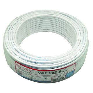 Racer สายไฟ VAF 2x2.5 ตร.มม. 50 m. สีขาว