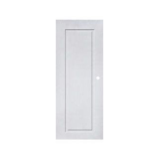 WELLINGTAN ประตูยูพีวีซี บานทึบลูกฟัก (สำหรับใช้งานภายนอก) REVO WNR007 80x200ซม. สีขาว (เจาะรูลูกบิด)