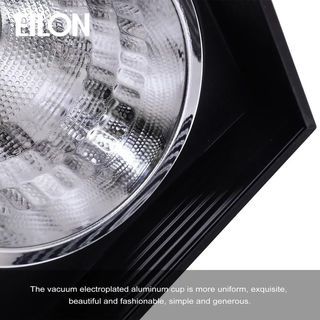 EILON โคมดาวน์ไลท์แบบทาวเวอร์หน้าเหลี่ยม 4นิ้ว E27 รุ่น YD4006-BK  สีดำ (โคมเปล่า)