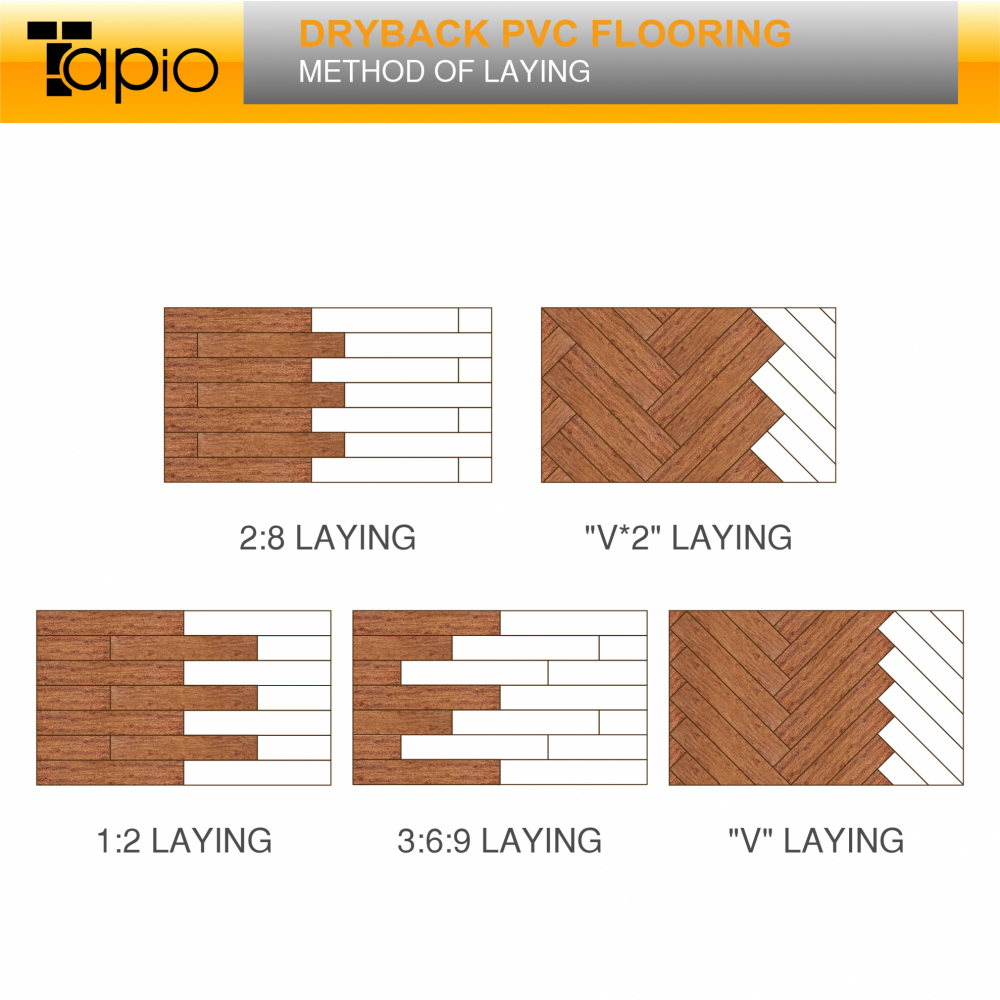 Tapio กระเบื้องยาง Dryback 152.4x914.4x2มม. รุ่น Red Brown Wood 2KC-002 (16แผ่น/2.23ตร.ม.)