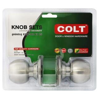 COLT ลูกบิดห้องทั่วไป จานเล็ก สเตนเลส-304 รุ่น 8327-302 SS สีสเตนเลส